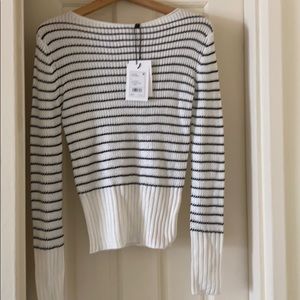 Black and white/ivory  striped shirt